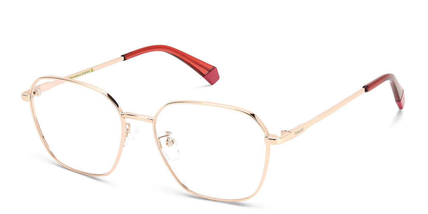 Polaroid Irregular Eyeglasses in Rose Gold – Product Photo 1