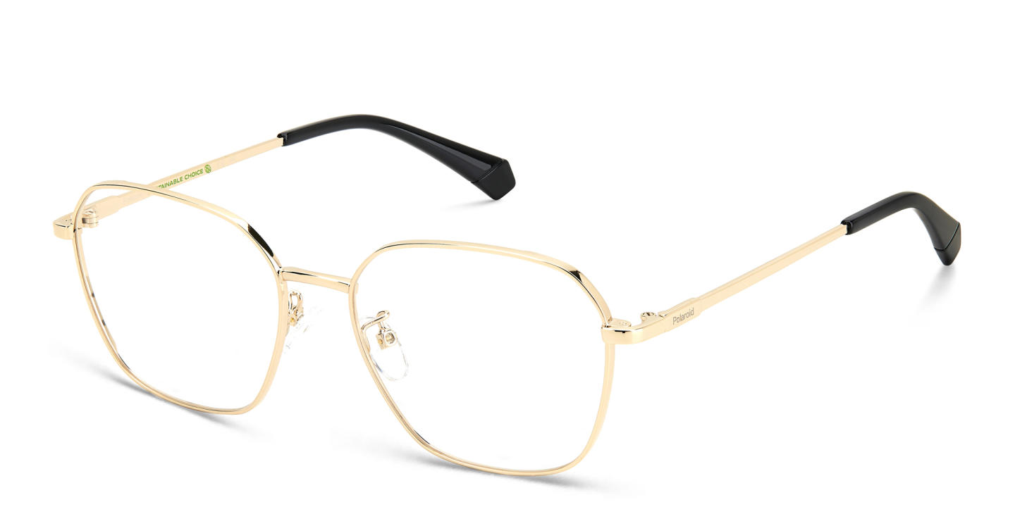 Polaroid Irregular Eyeglasses in Gold – Product Photo 1