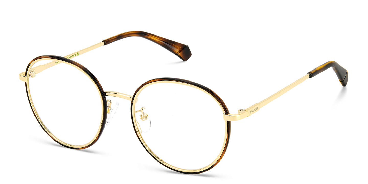 Polaroid Round Eyeglasses in Havana – Product Photo 1