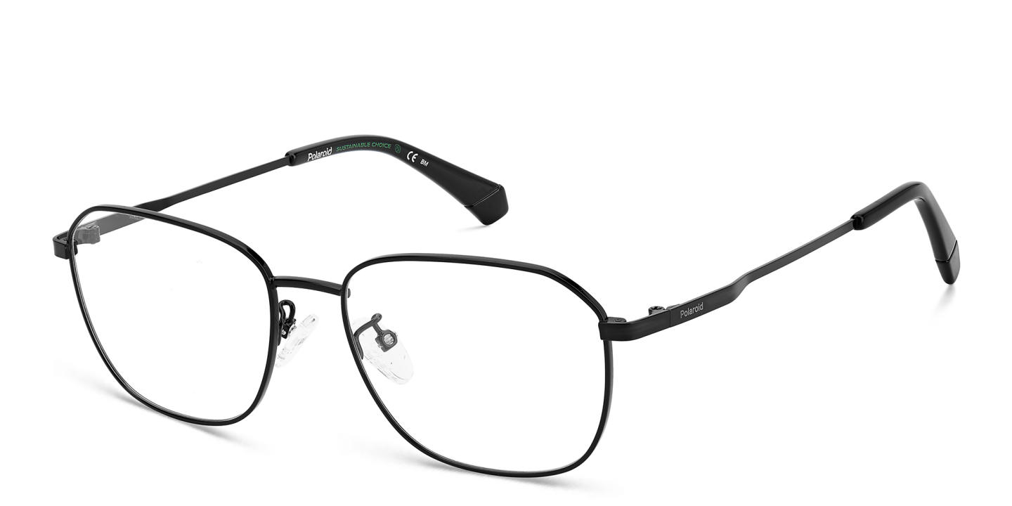 Polaroid Rectangle Eyeglasses in Black – Product Photo 1