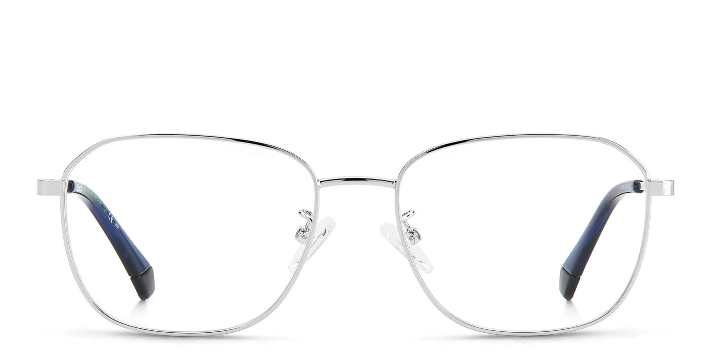 Polaroid Rectangle Eyeglasses in Silver – Product Photo 0