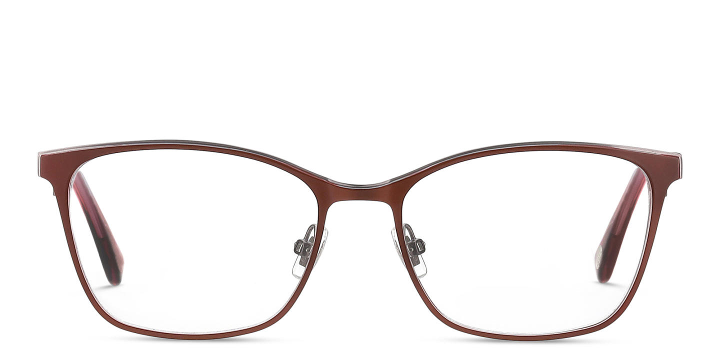 Fossil Rectangle Eyeglasses in Red – Product Photo 0