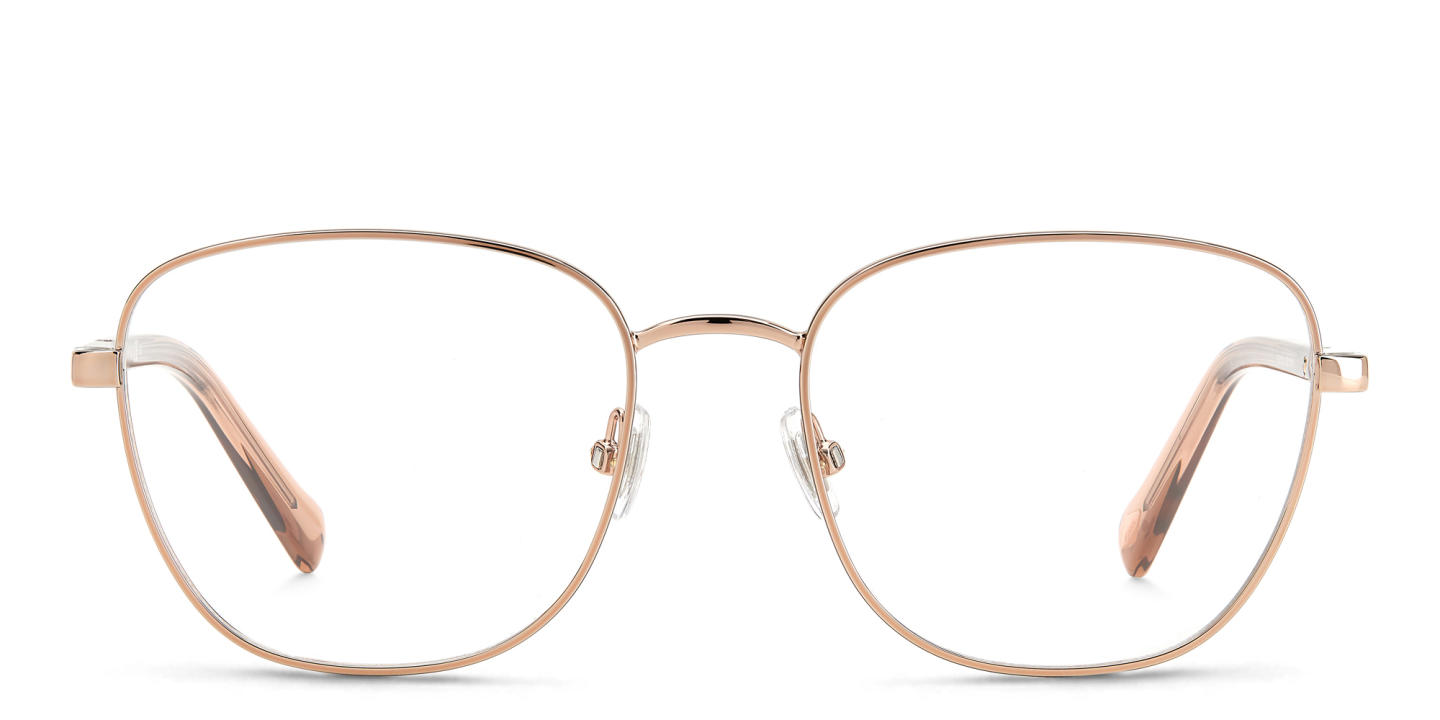 Fossil Square Eyeglasses in Rose Gold – Product Photo 0