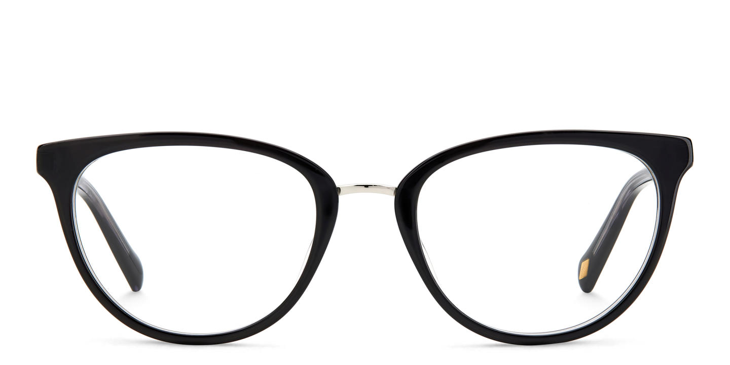 Shop Fossil Round Eyeglasses in Black online.