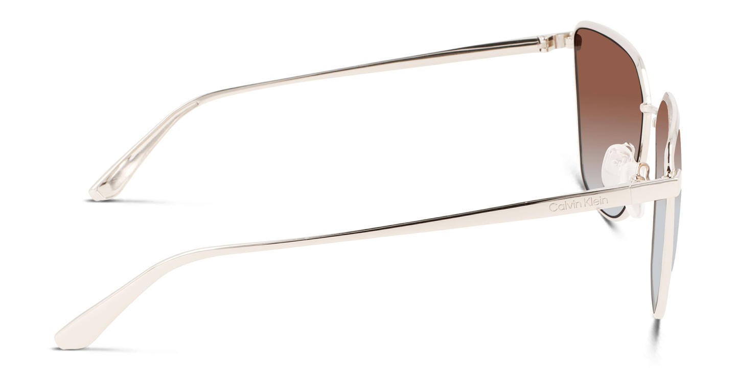 Shop Calvin Klein Square Sunglasses in Silver online.
