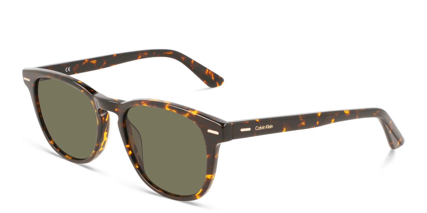 Calvin Klein Unisex Round Sunglasses in Brown – Product Photo 1