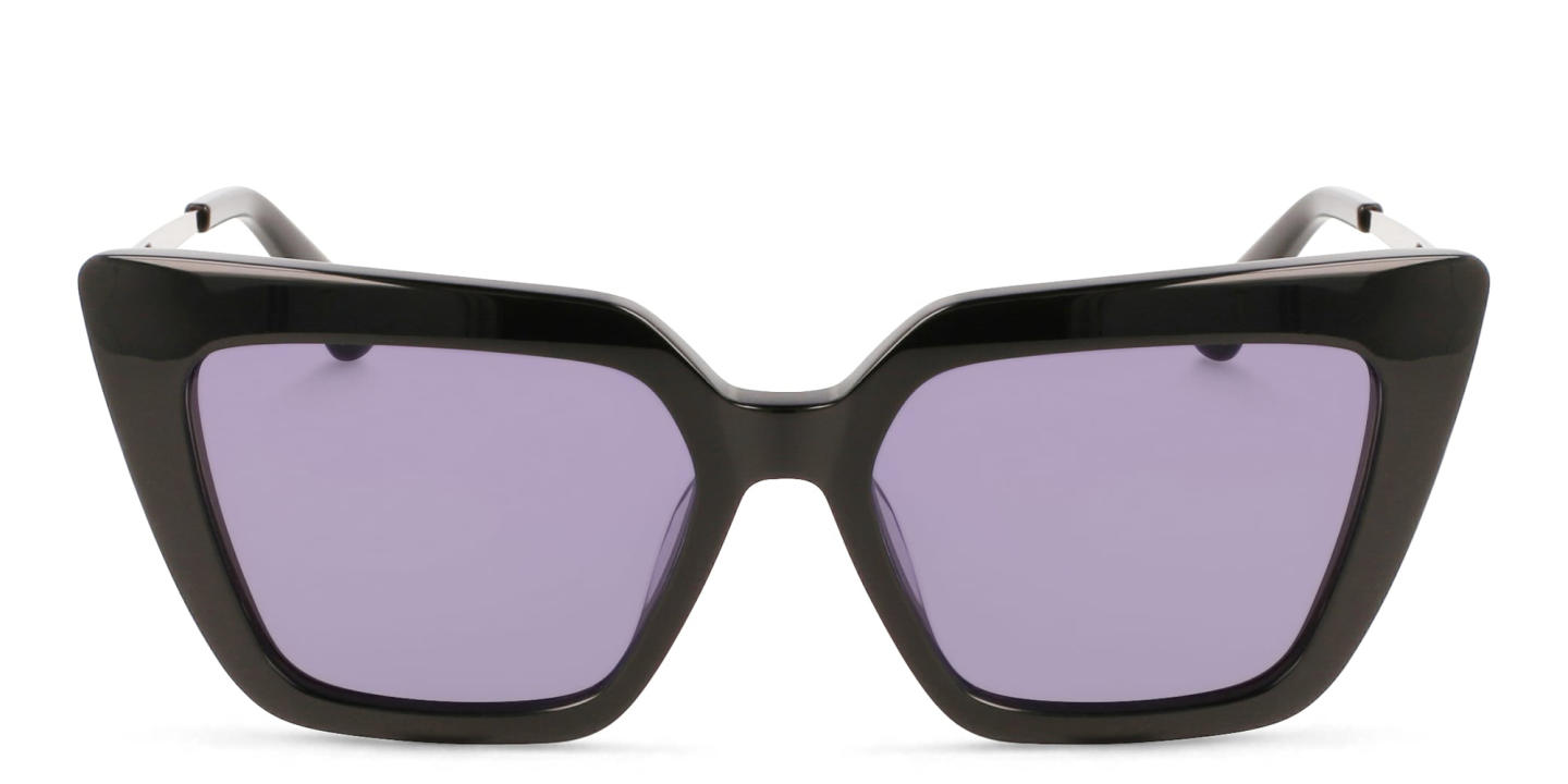 Shop Calvin Klein Square Sunglasses in Black online.