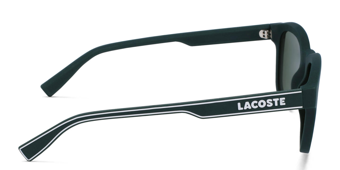 Lacoste Rectangle Sunglasses in Green – Product Photo 2