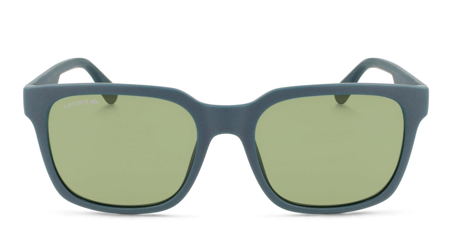 Shop Lacoste Rectangle Sunglasses in Blue online.