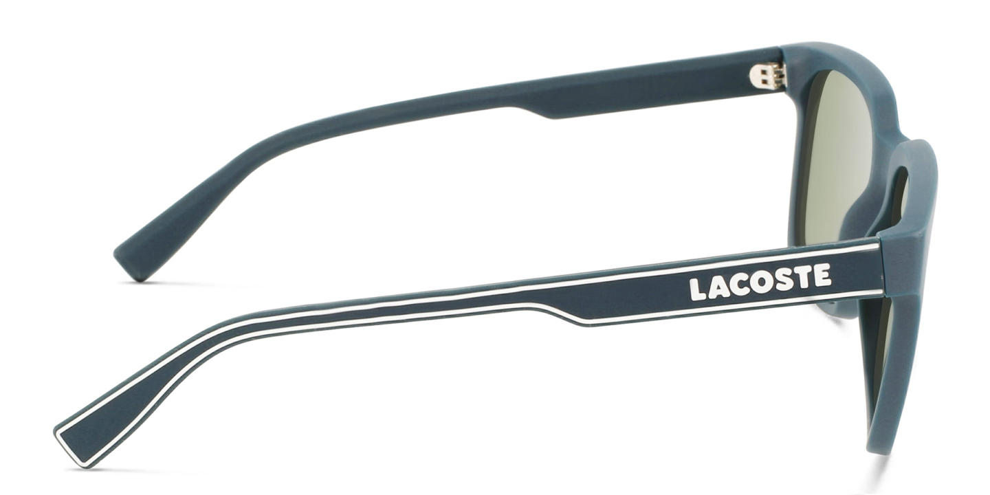 Shop Lacoste Rectangle Sunglasses in Blue online.