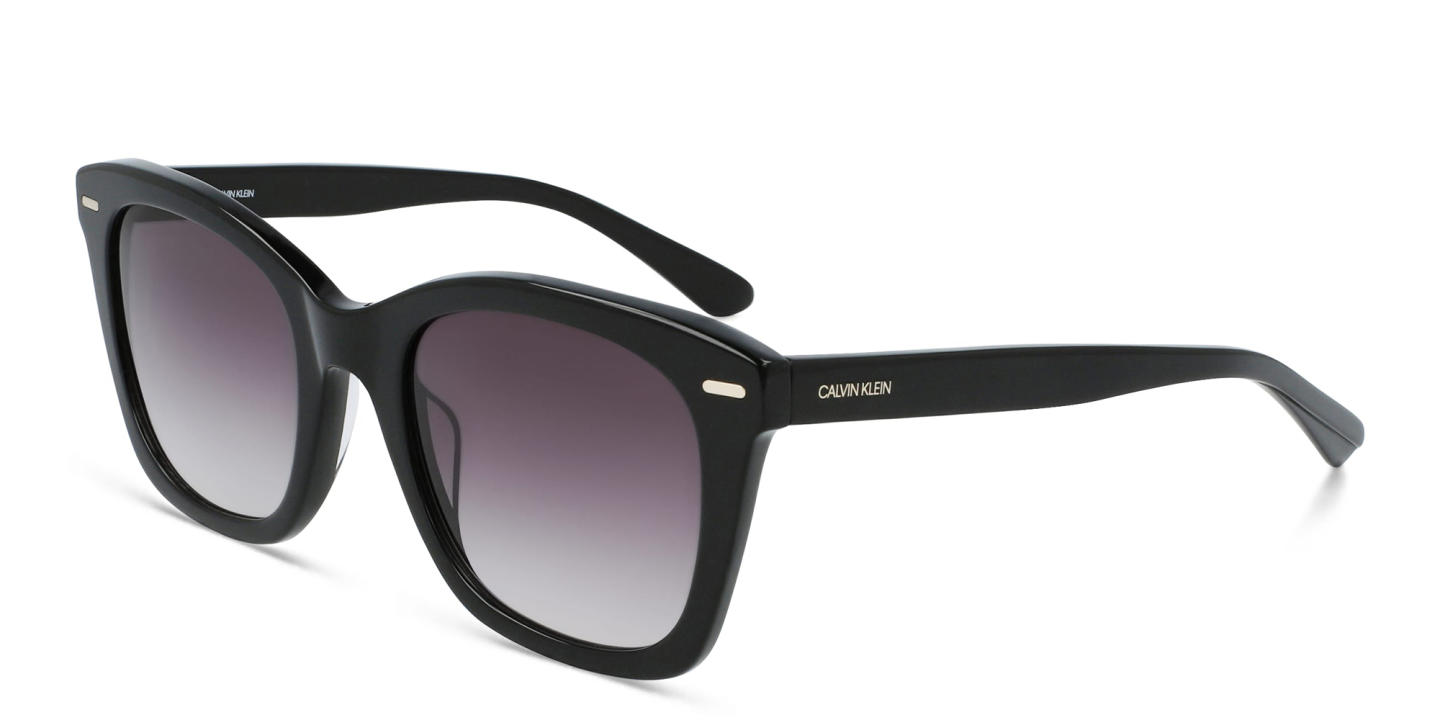 Shop Calvin Klein Square Sunglasses in Black online.