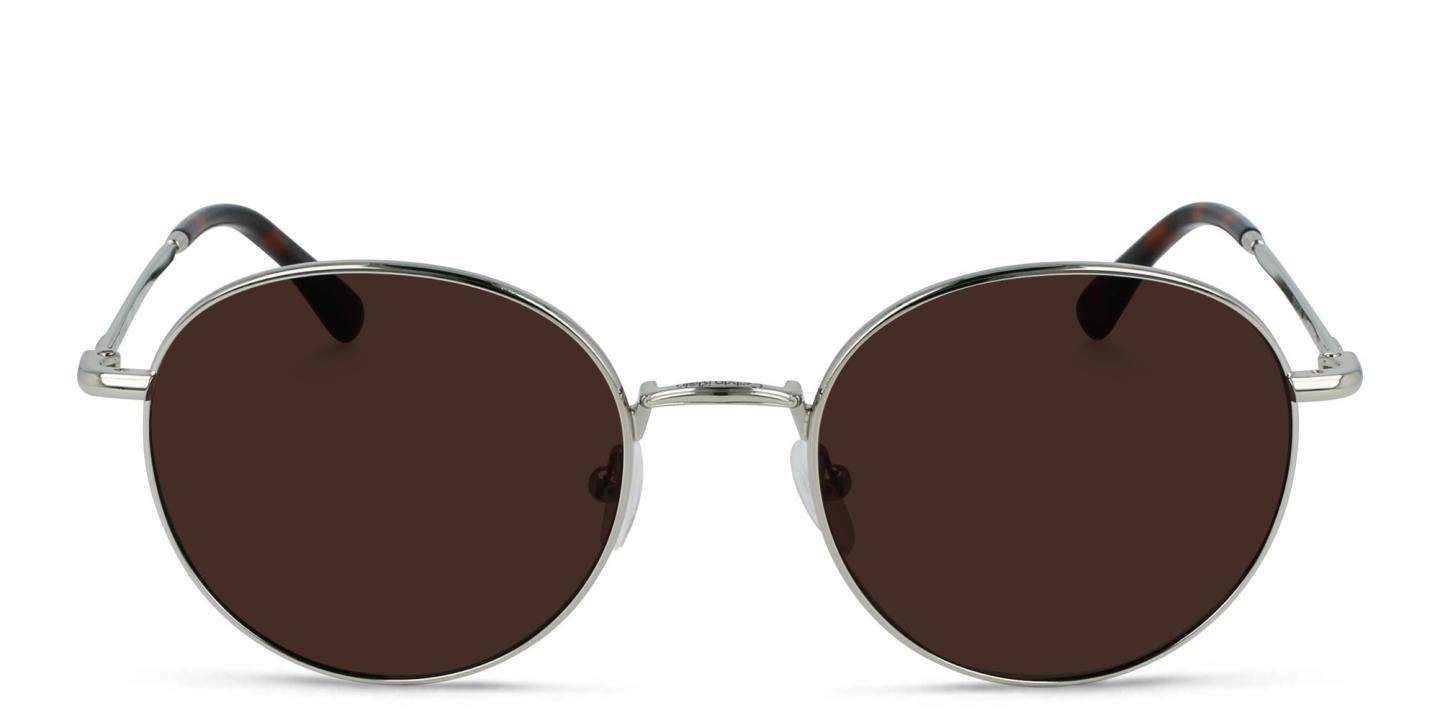 Calvin Klein Round Sunglasses in Silver – Product Photo 0
