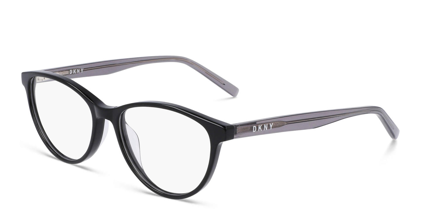 DKNY Round Eyeglasses in Black – Product Photo 1