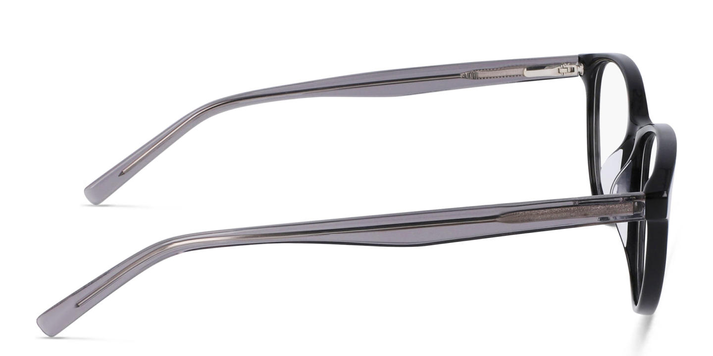 DKNY Round Eyeglasses in Black – Product Photo 2