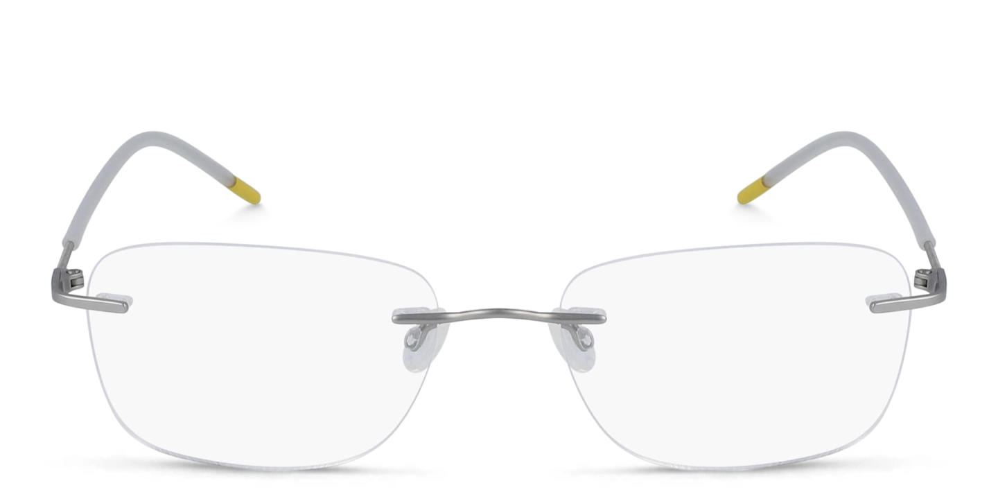 Pure Rimless Rectangle Eyeglasses in Silver – Product Photo 0