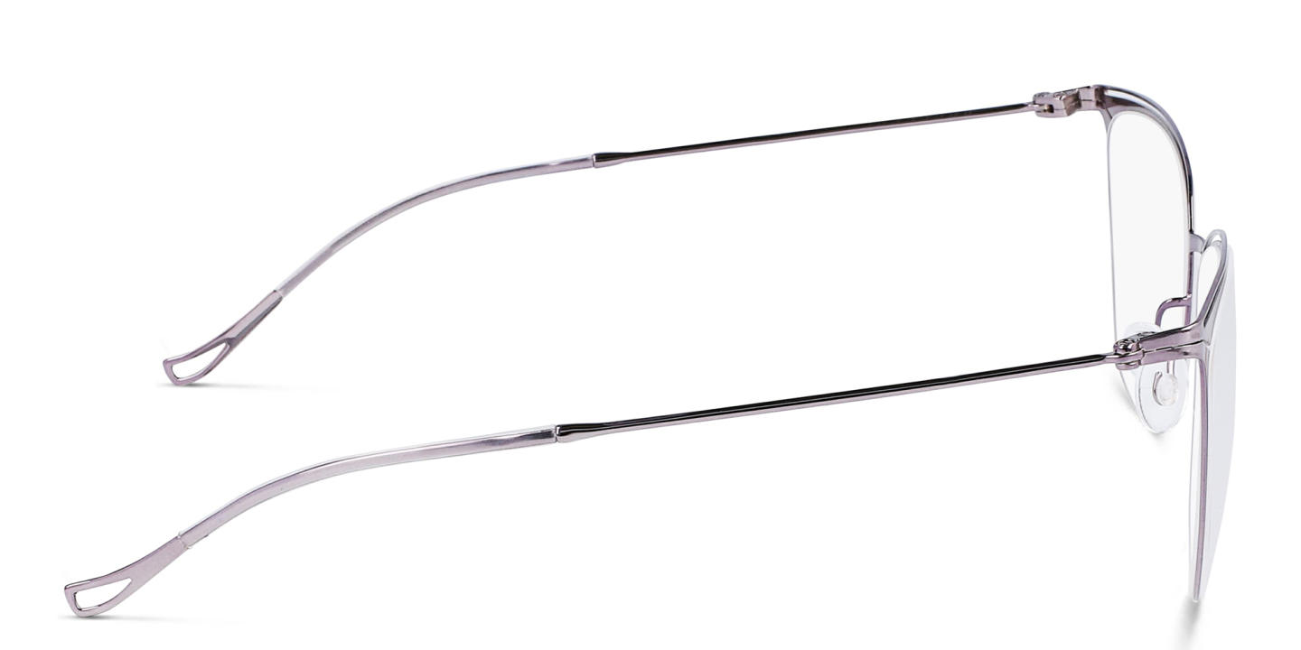 Pure Cat-Eye Eyeglasses in Silver – Product Photo 2