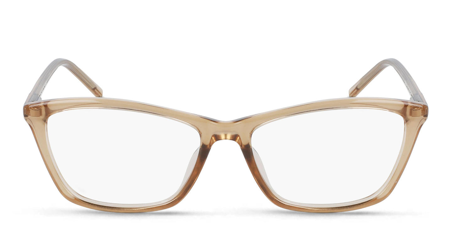 DKNY Cat-Eye Eyeglasses in Transparent Brown – Product Photo 0