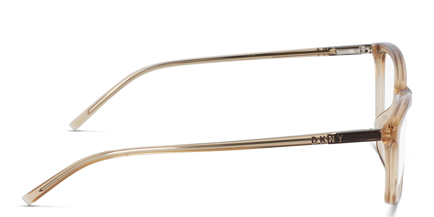 DKNY Cat-Eye Eyeglasses in Transparent Brown – Product Photo 2