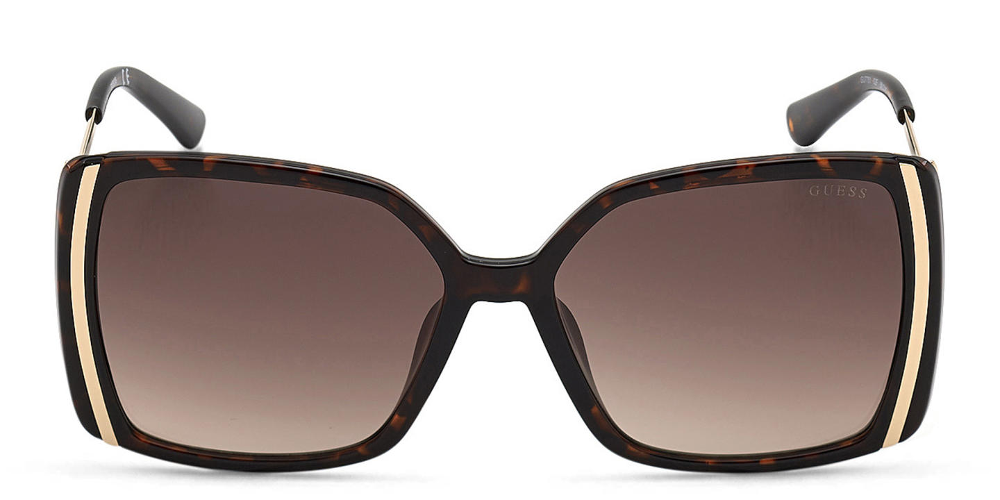 Guess Oversized Square Sunglasses in Havana – Product Photo 0