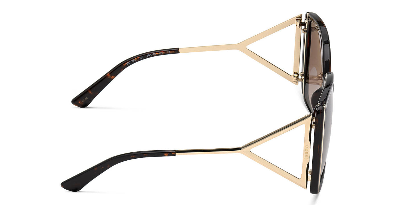 Guess Oversized Square Sunglasses in Havana – Product Photo 2