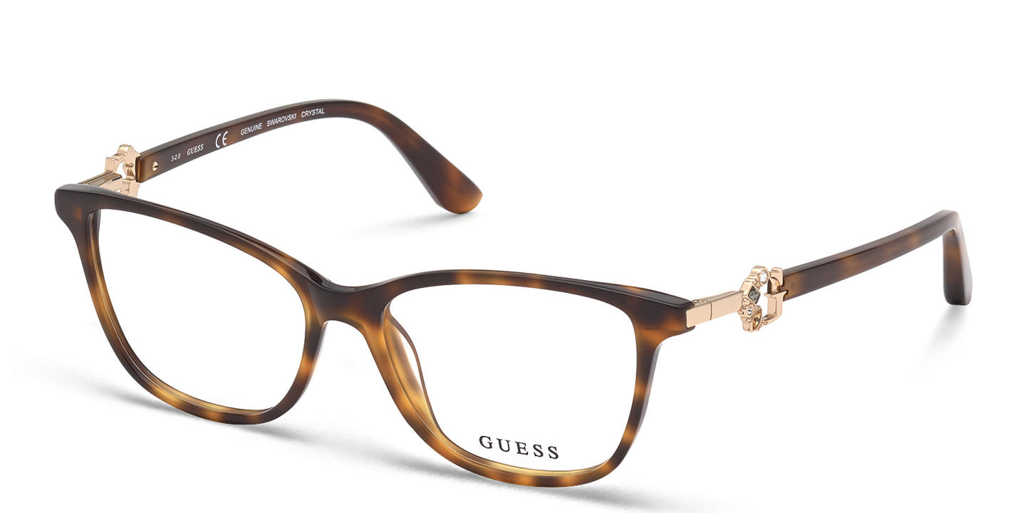 Guess Square Eyeglasses in Havana – Product Photo 1