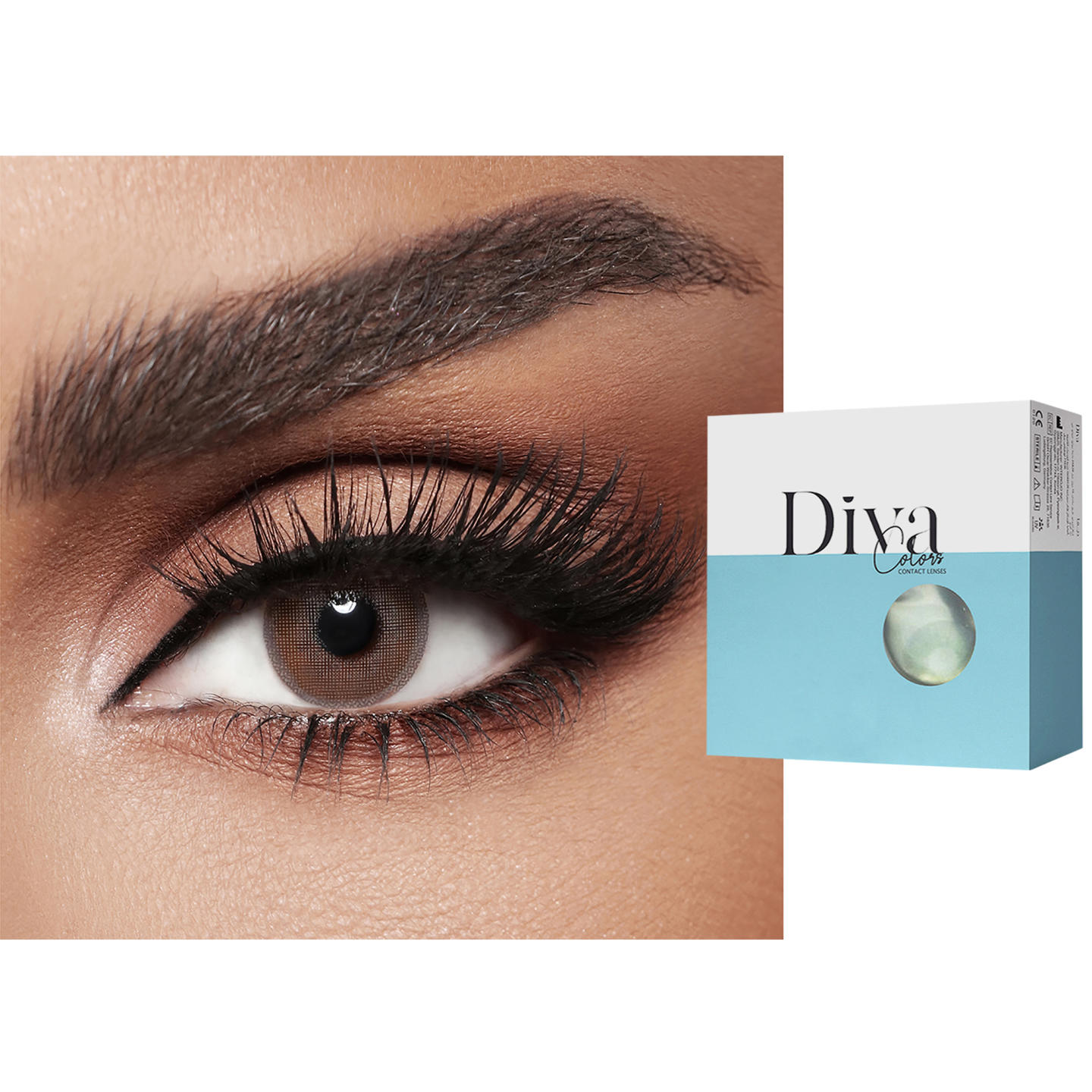 Shop DIVA Monthly Color Contact Lenses - Truffle in Truffle online.