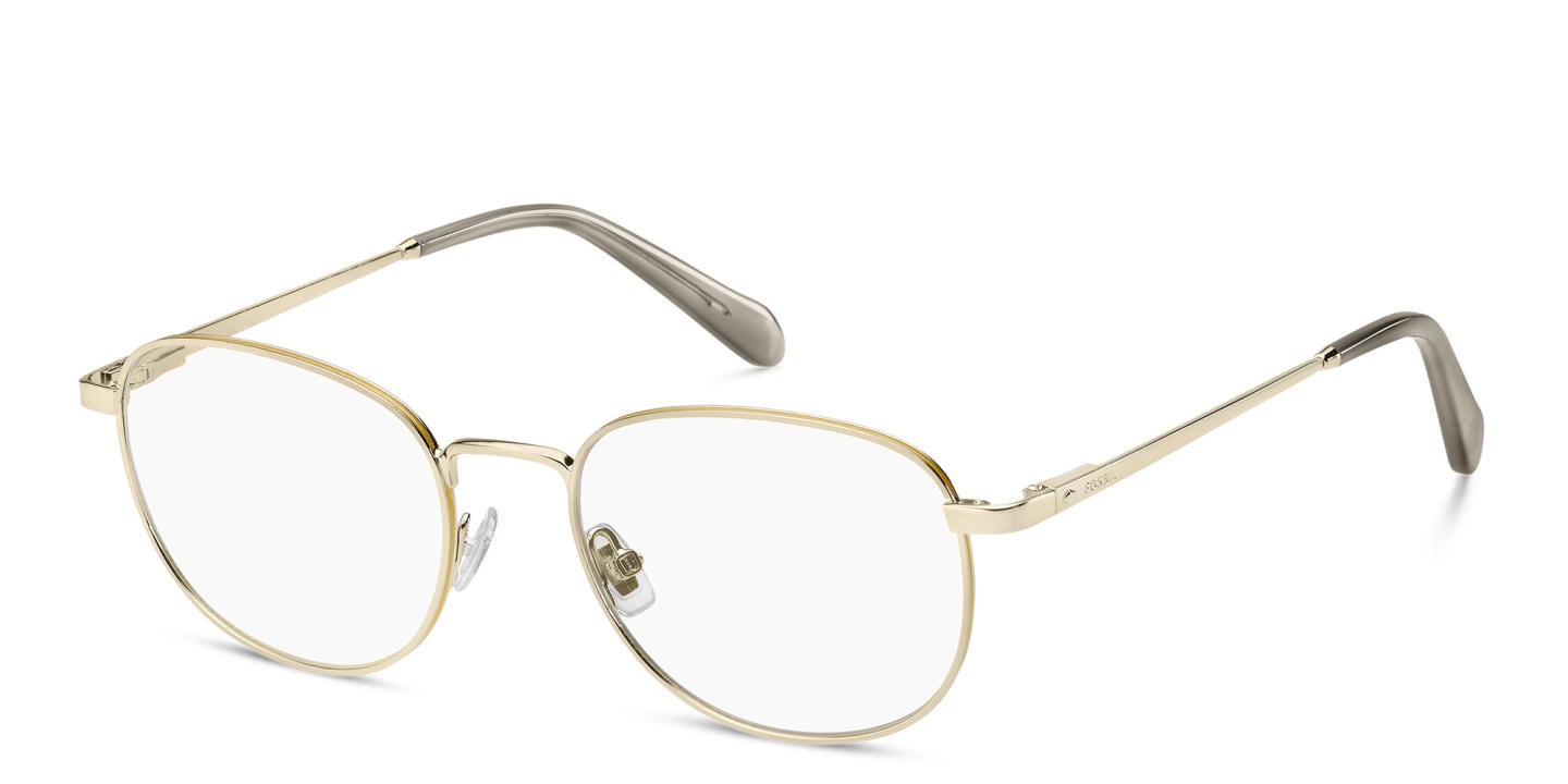 Fossil Round Eyeglasses in Gold – Product Photo 1