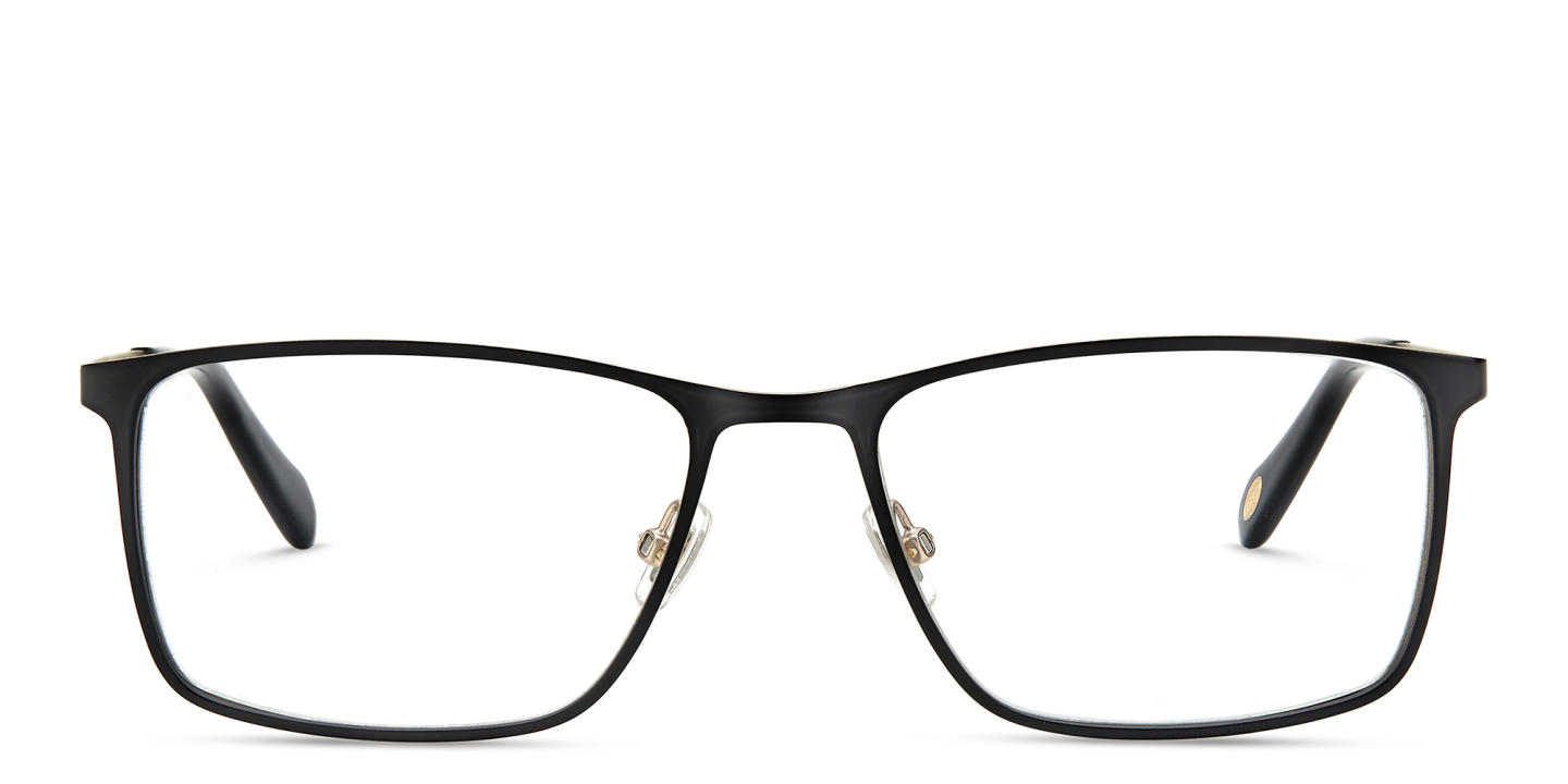 Fossil Rectangle Eyeglasses in Black – Product Photo 0