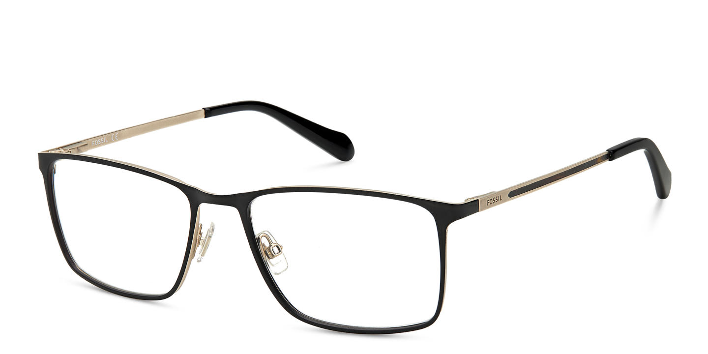 Fossil Rectangle Eyeglasses in Black – Product Photo 1