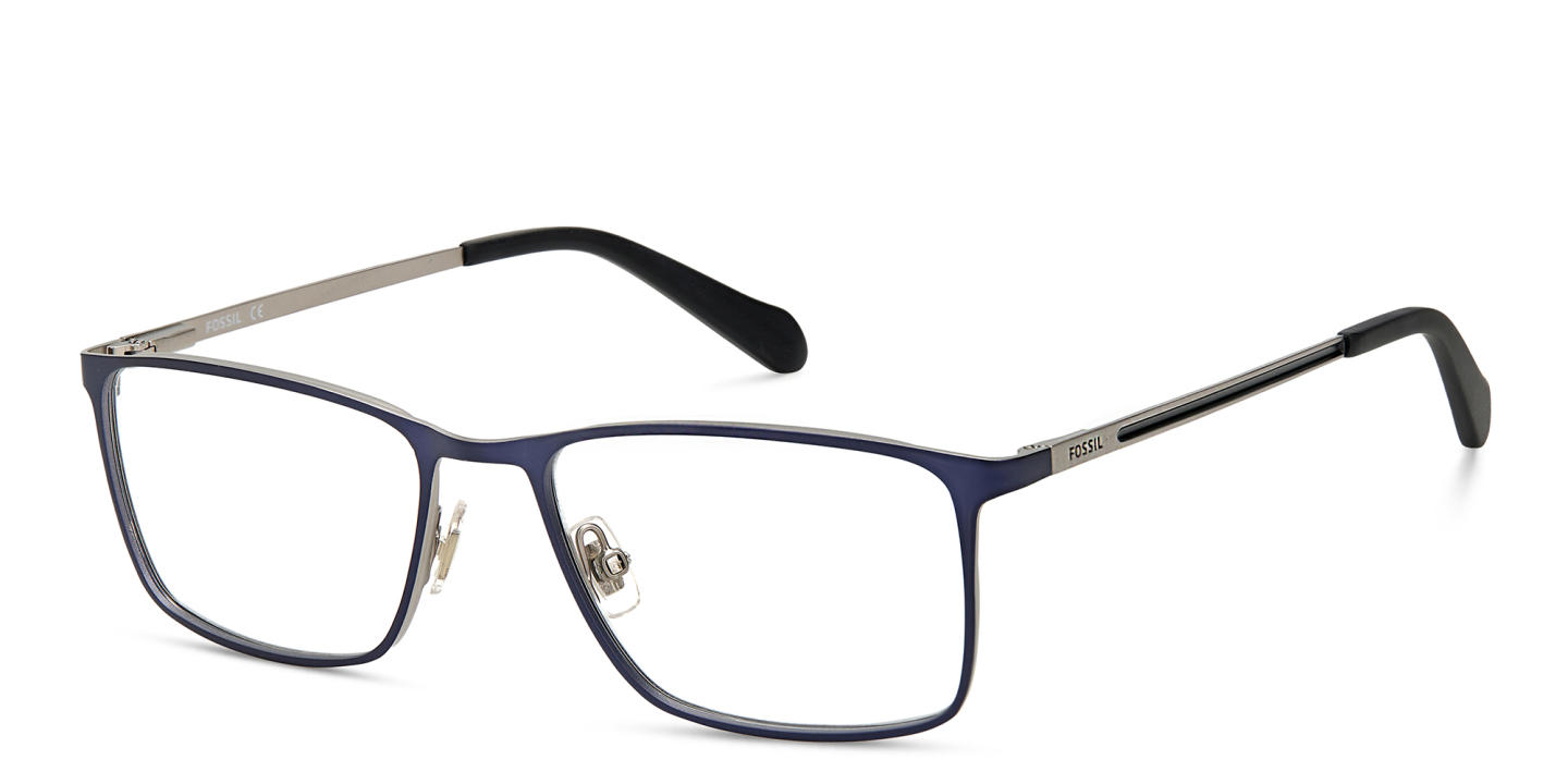 Fossil Rectangle Eyeglasses in Blue – Product Photo 1
