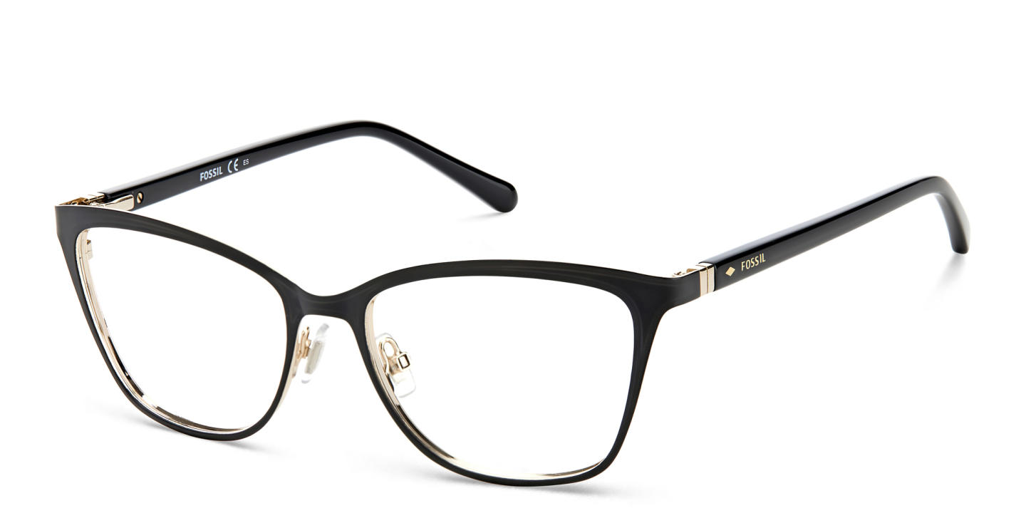 Fossil Cat-Eye Eyeglasses in Black – Product Photo 1