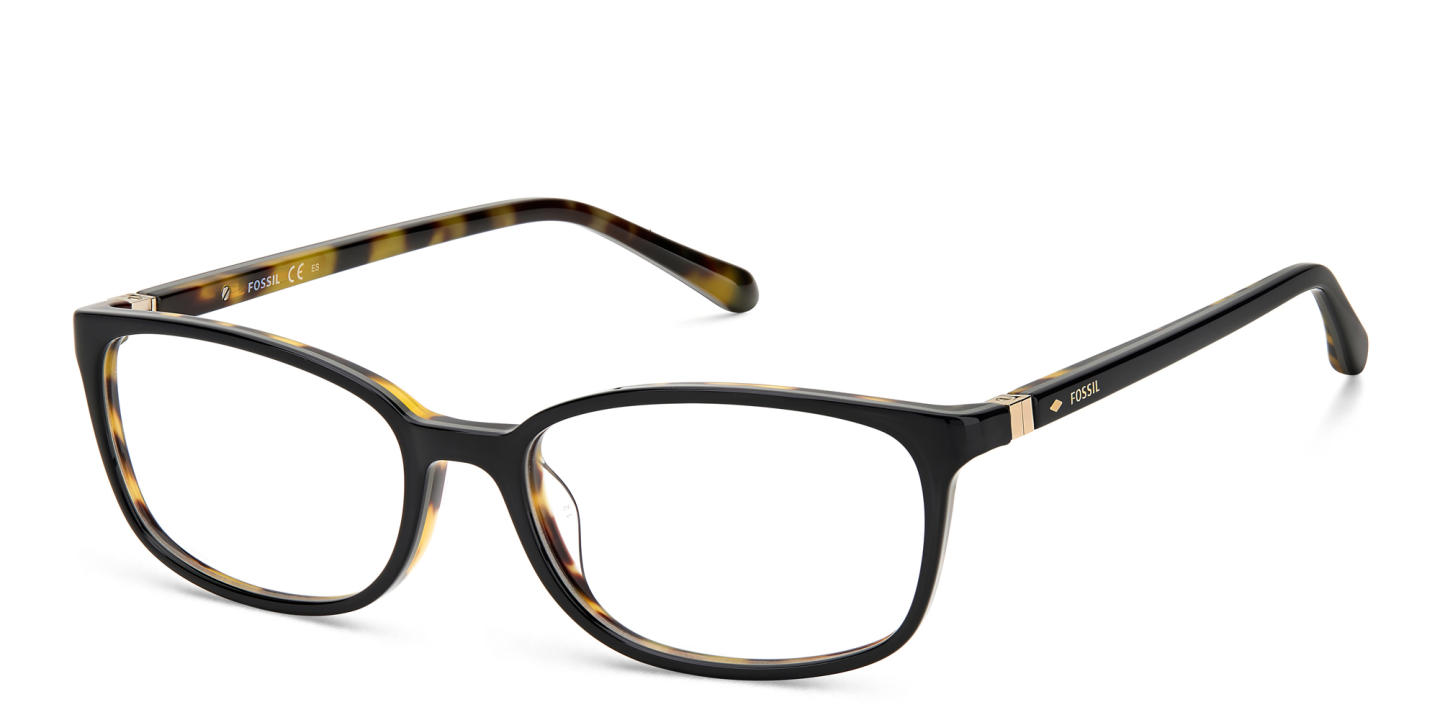 Fossil Rectangle Eyeglasses in Black – Product Photo 1