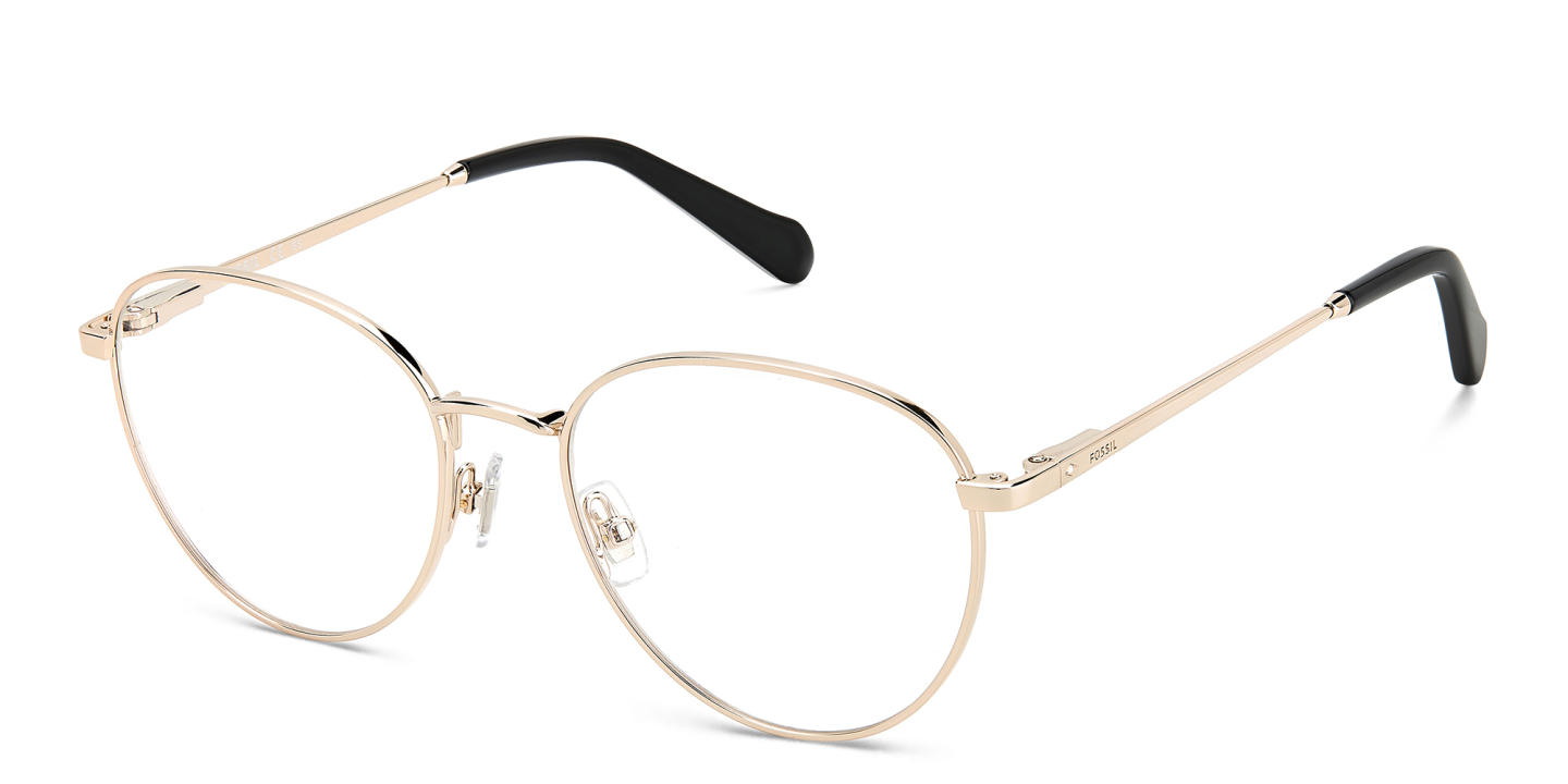 Fossil Round Eyeglasses in Gold – Product Photo 1