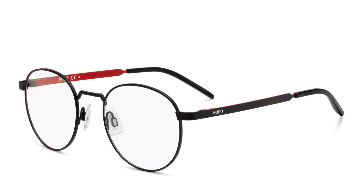 Hugo Boss Oversized Round Eyeglasses in Black – Product Photo 1