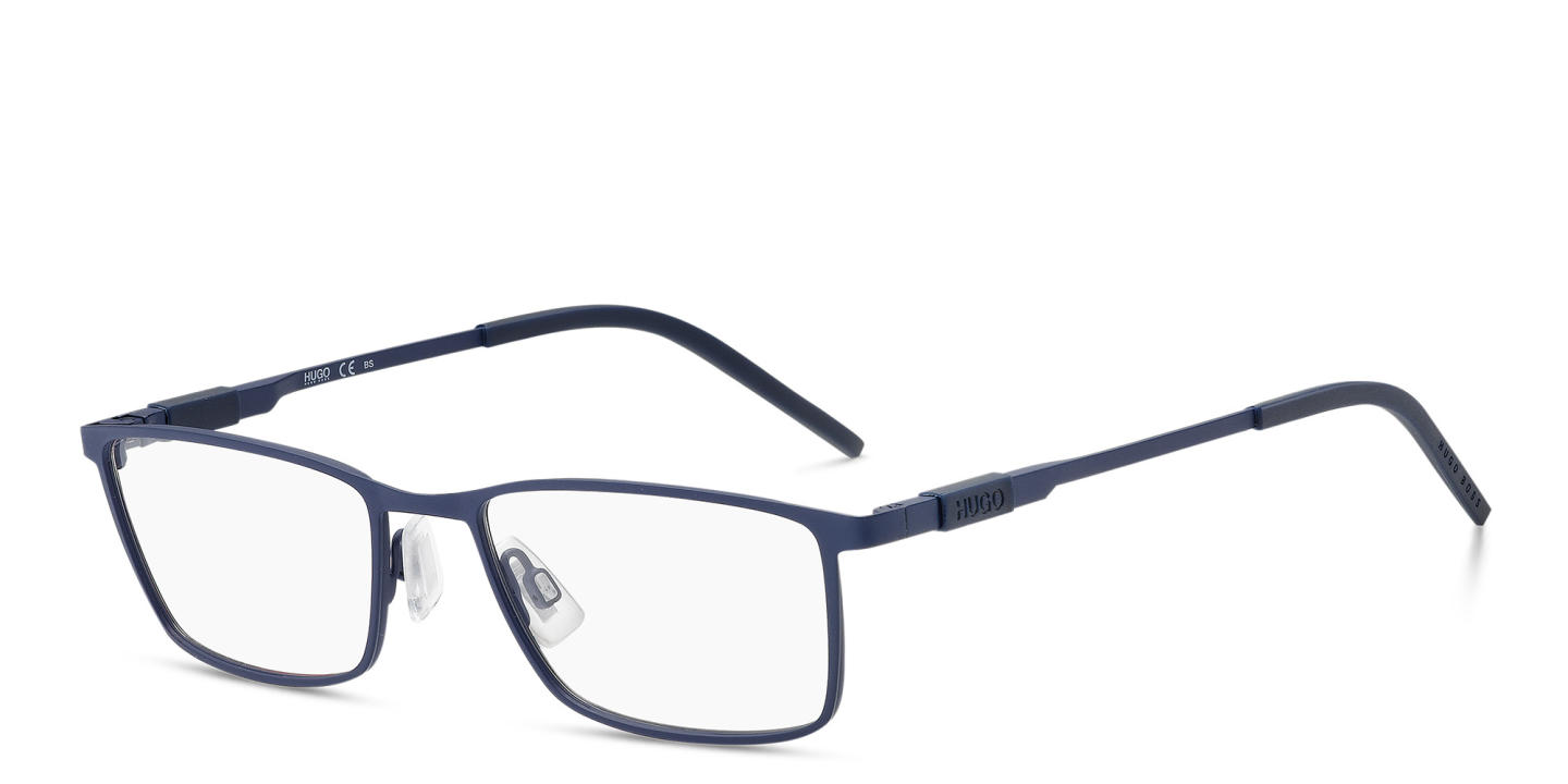 Hugo Boss Rectangle Eyeglasses in Blue – Product Photo 1