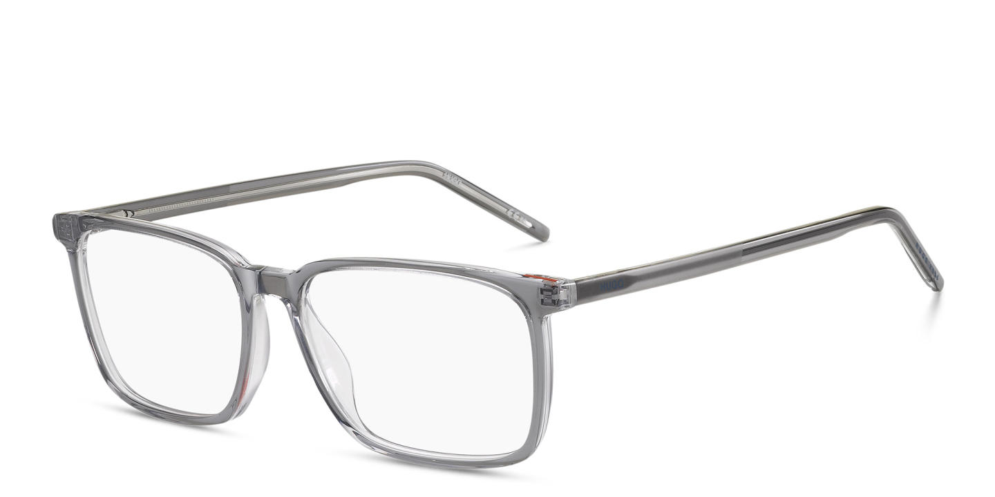 Hugo Boss Wide Square Eyeglasses in Grey – Product Photo 1