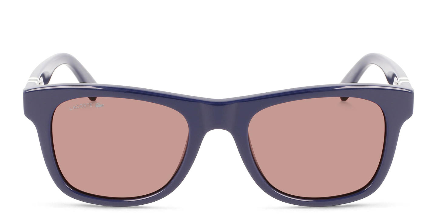 Shop Lacoste Rectangle Sunglasses in Blue online.