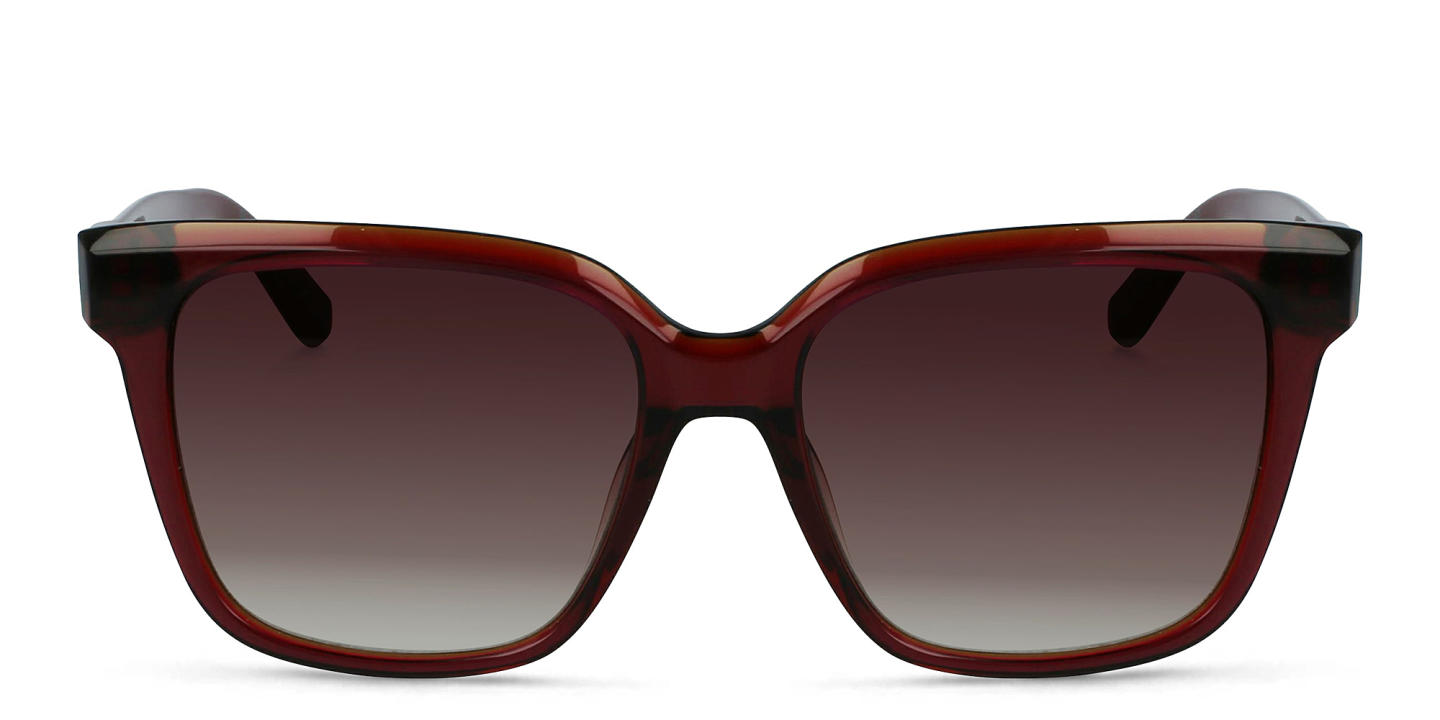 Calvin Klein Square Sunglasses in Red – Product Photo 0