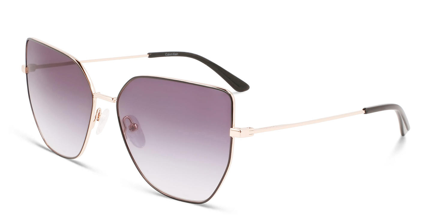 Calvin Klein Cat-Eye Sunglasses in Gold – Product Photo 1