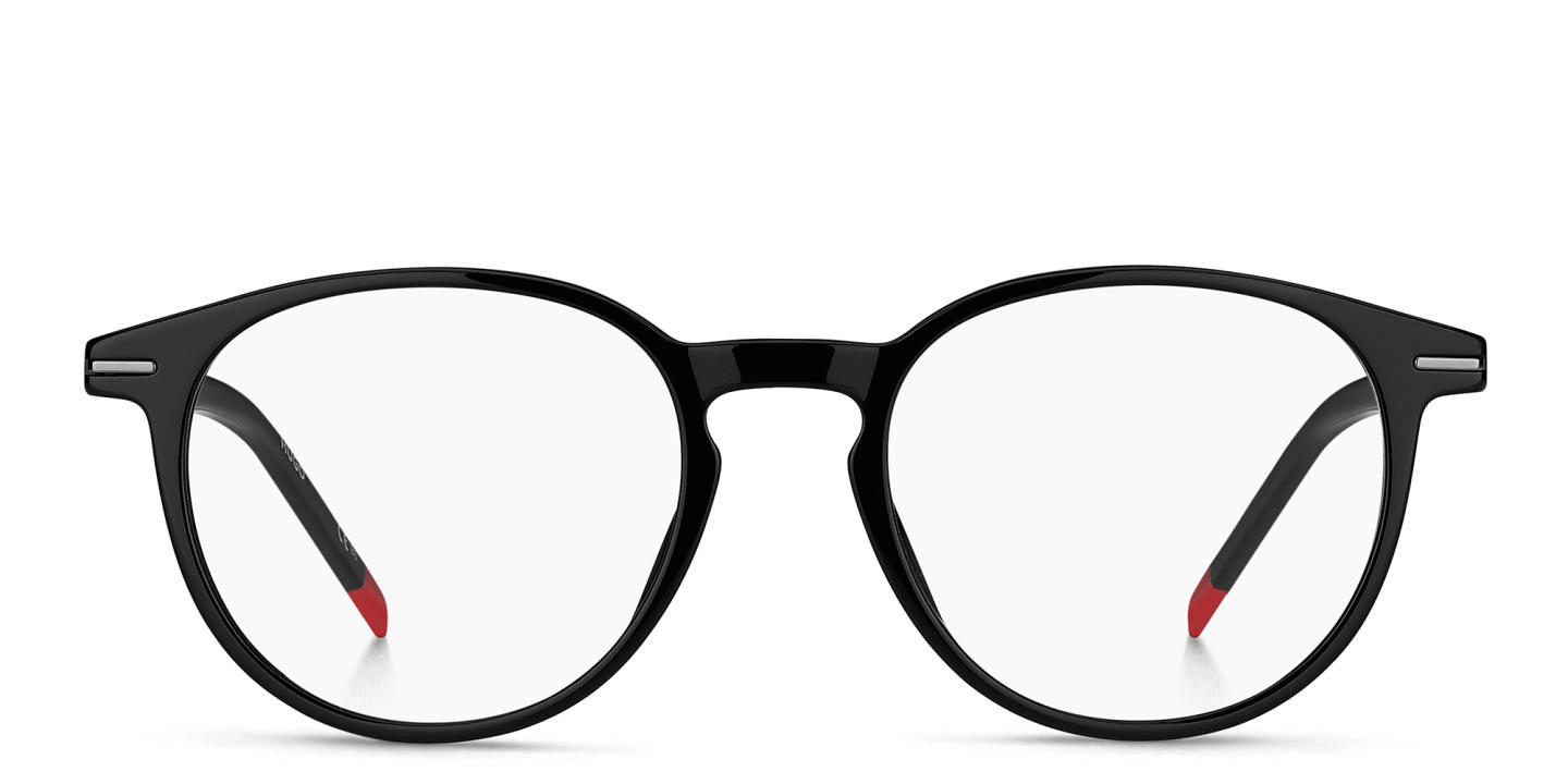 Hugo Boss Round Eyeglasses in Black – Product Photo 0