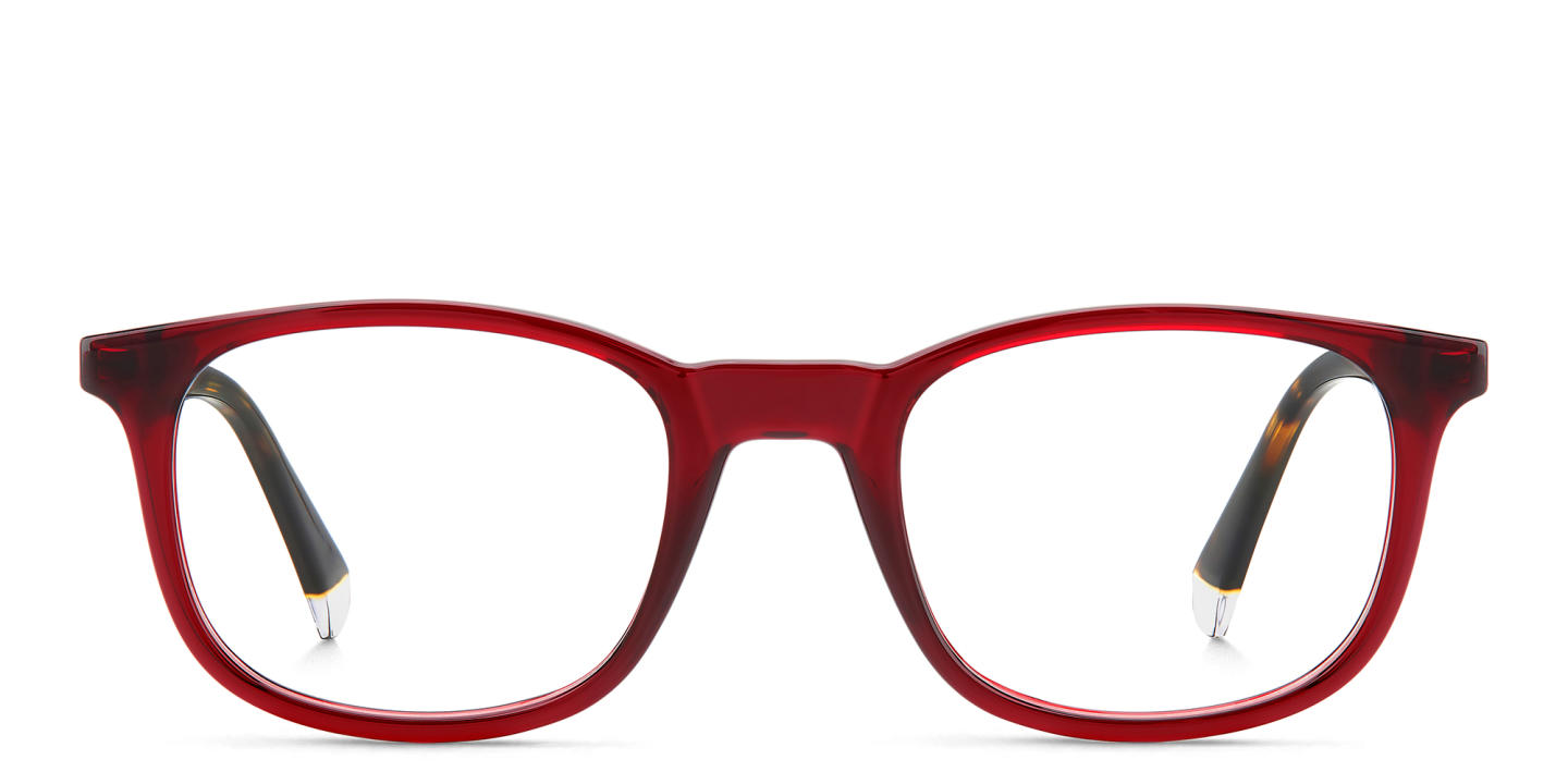 Polaroid Square Eyeglasses in Red – Product Photo 0