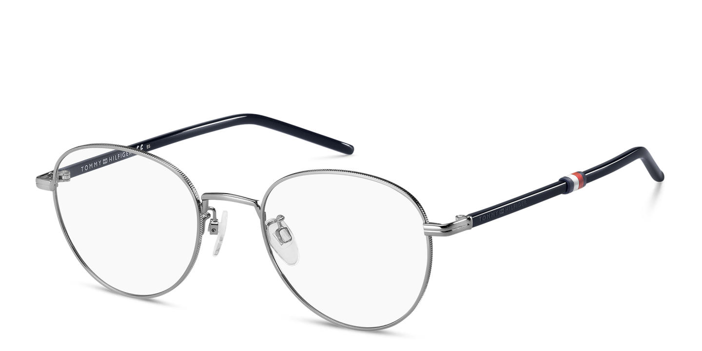 Tommy Hilfiger Round Eyeglasses in Silver – Product Photo 1