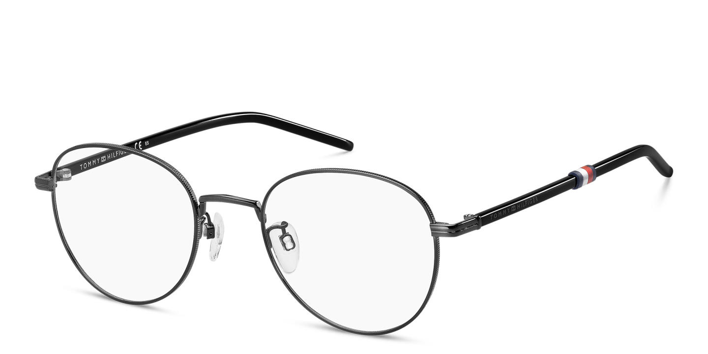 Tommy Hilfiger Round Eyeglasses in Black – Product Photo 1