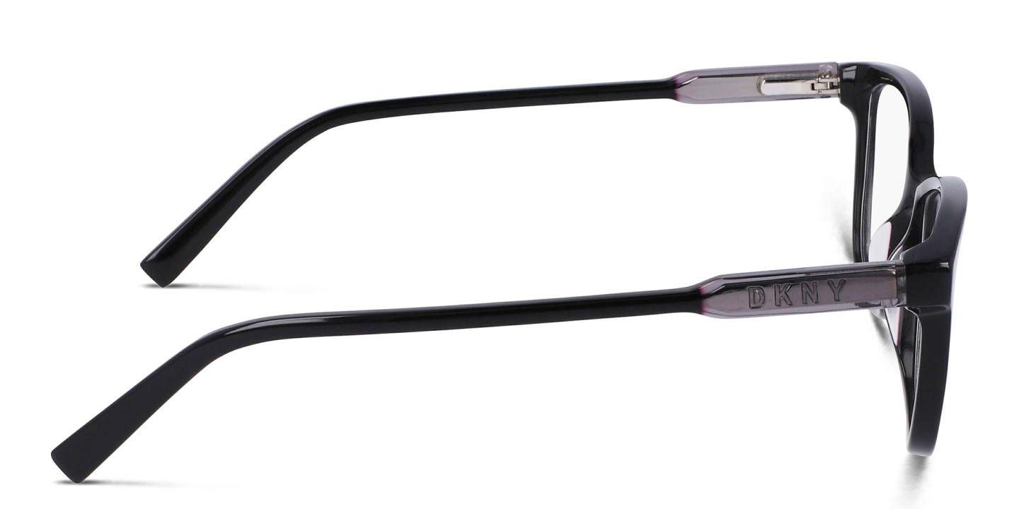 Shop DKNY Rectangle Eyeglasses in Black online.