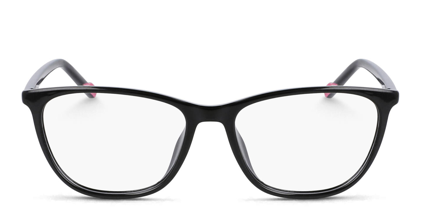 Shop DKNY Square Eyeglasses in Black online.