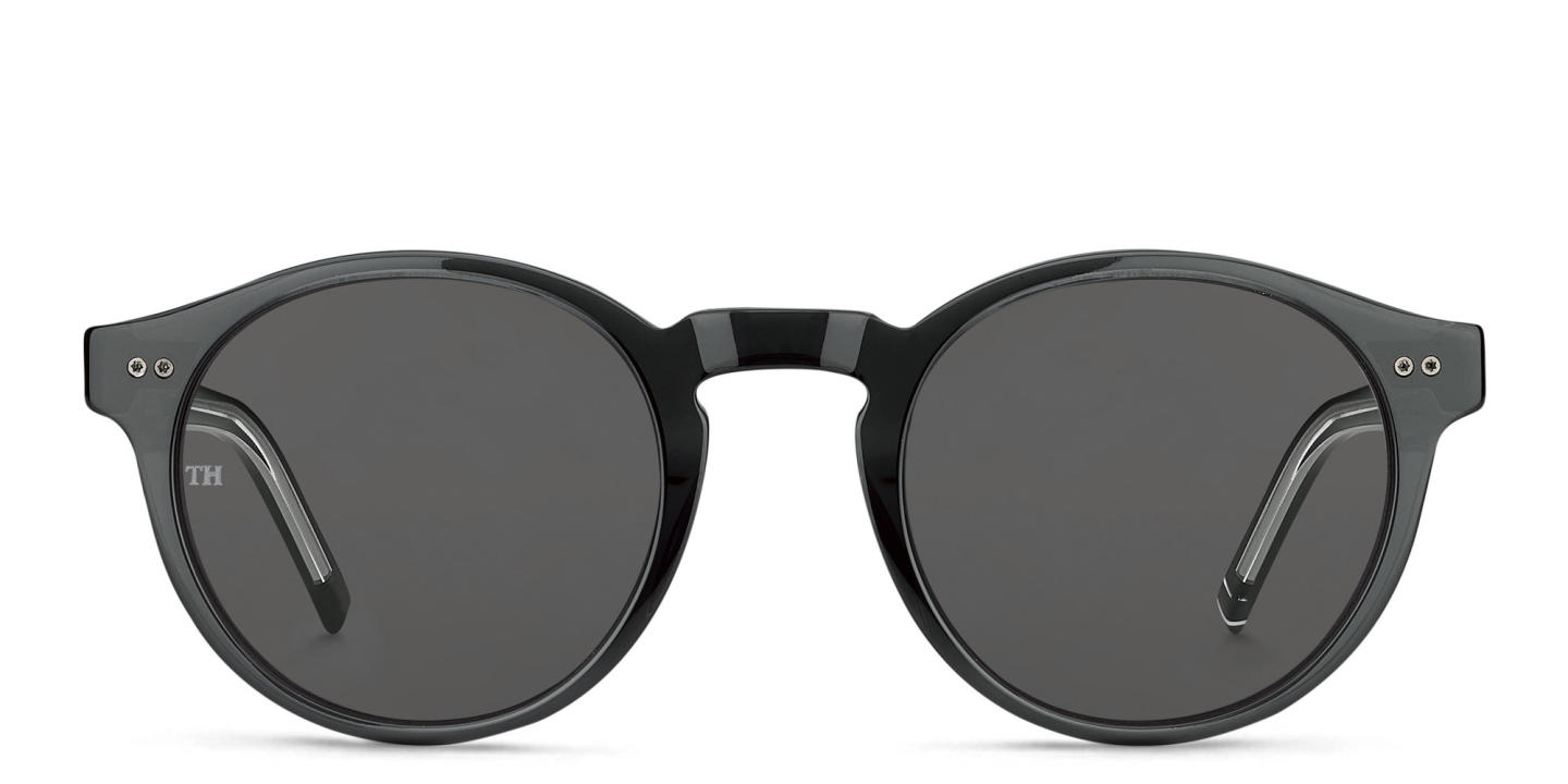 Shop Tommy Hilfiger Round Sunglasses in Black online.