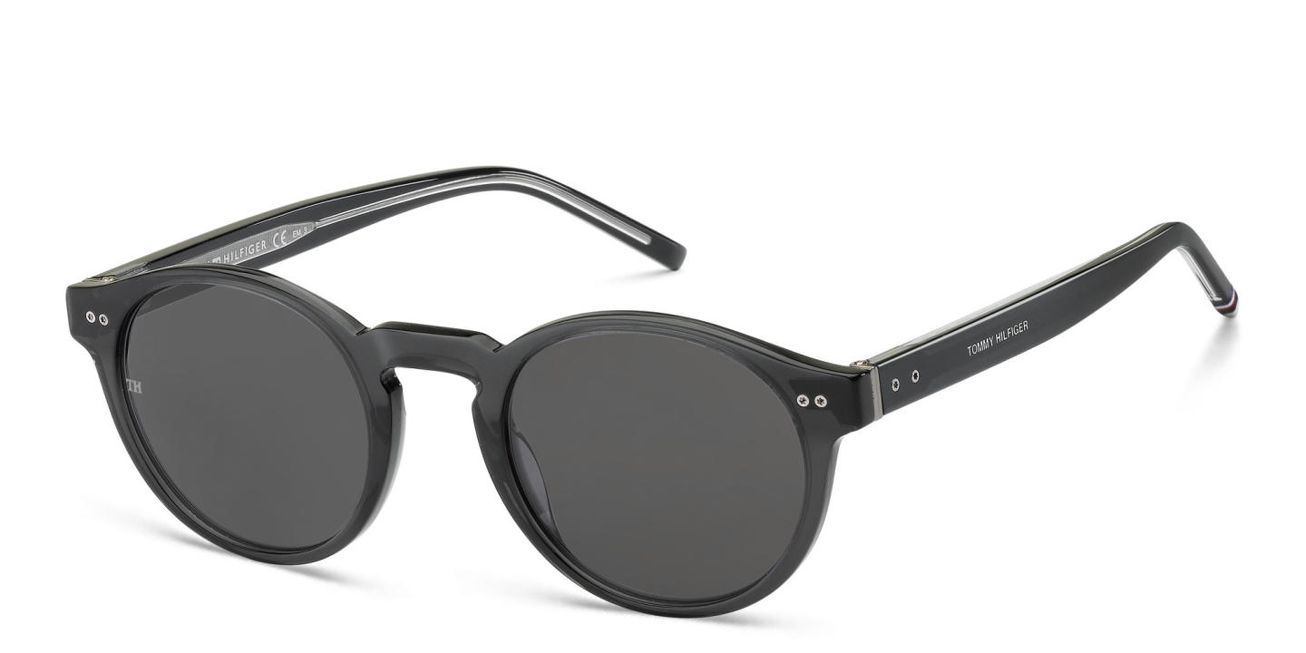 Shop Tommy Hilfiger Round Sunglasses in Black online.