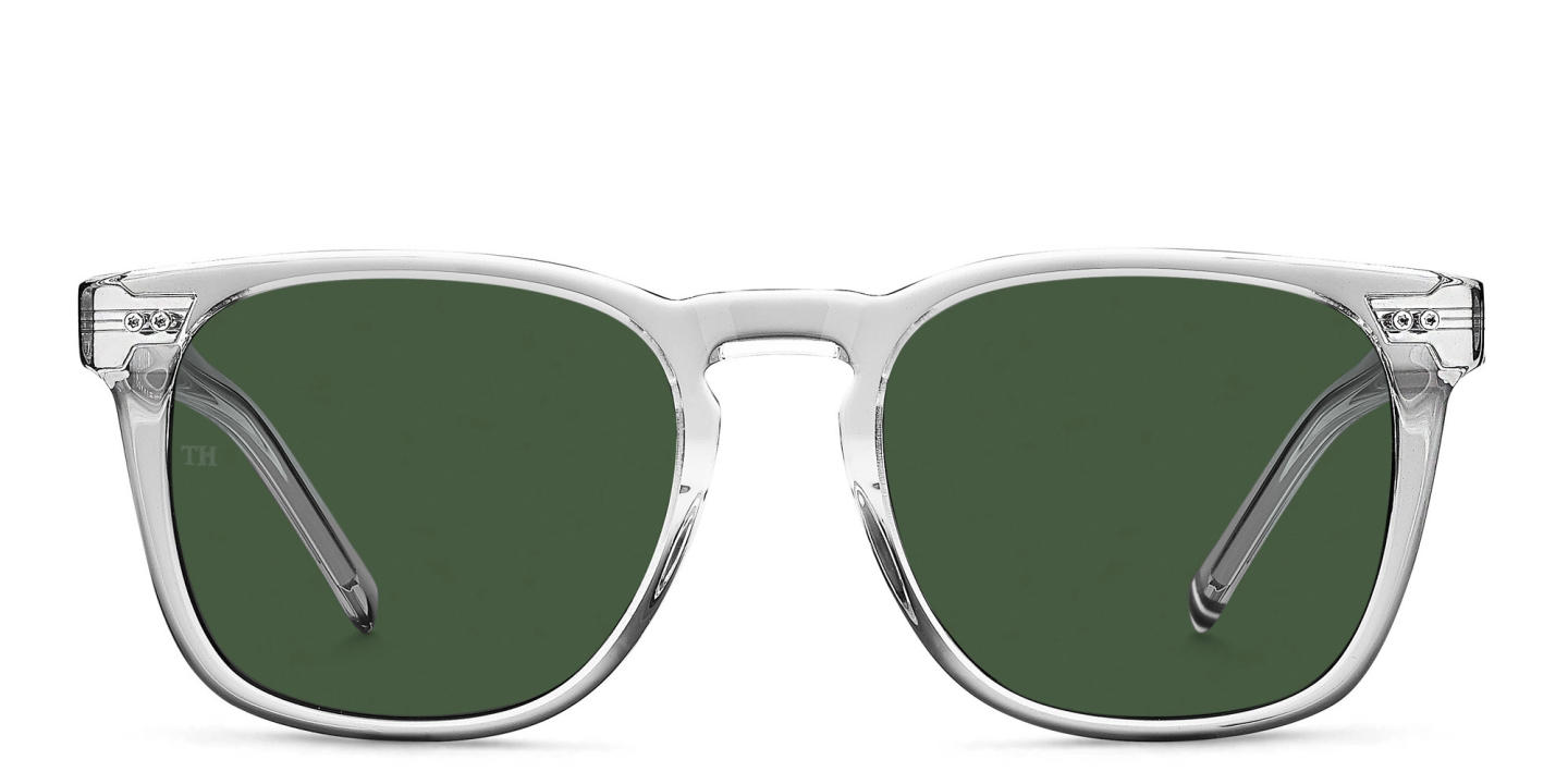 Shop Tommy Hilfiger Square Sunglasses in Clear online.