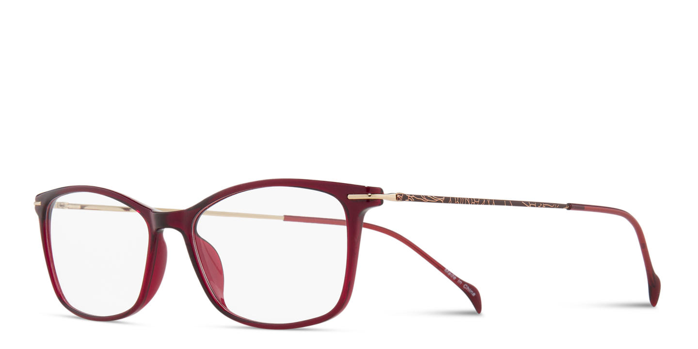 Shop Sojo Rectangle Eyeglasses in Red online.