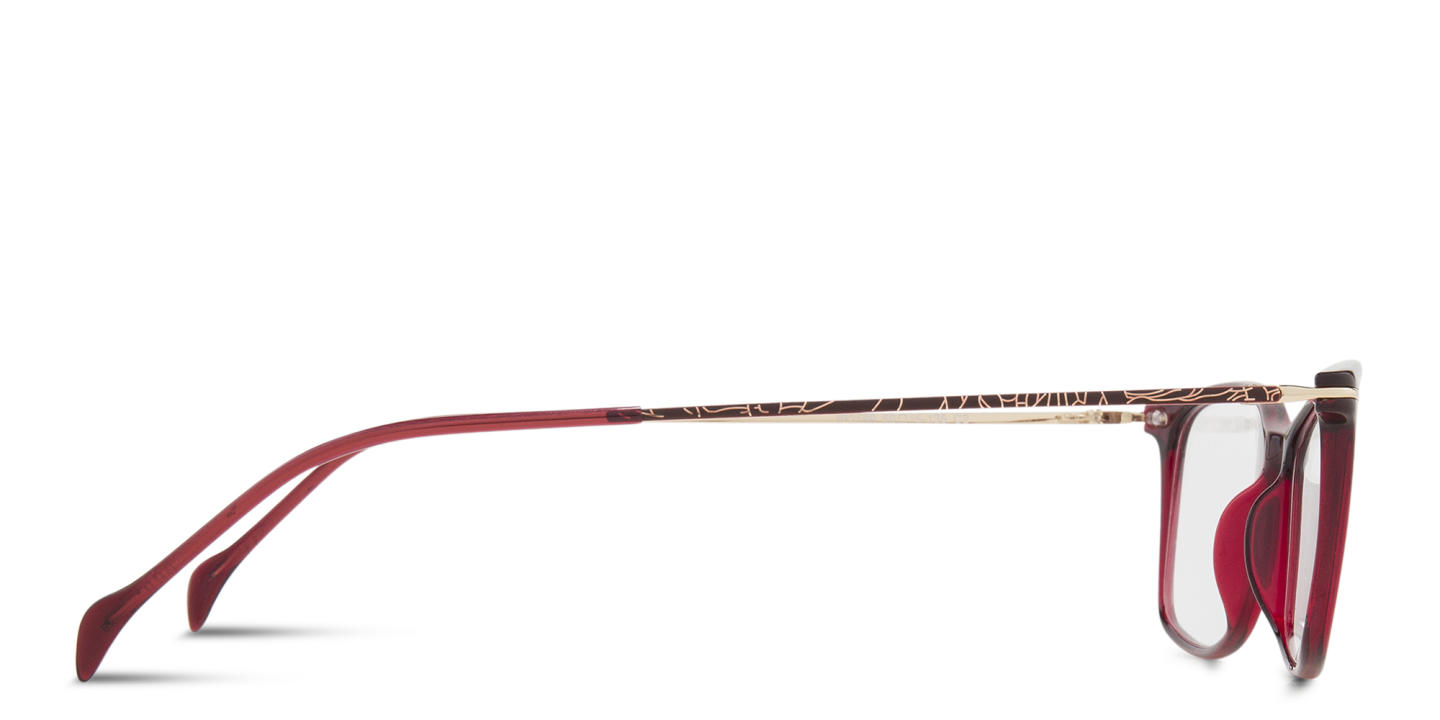 Shop Sojo Rectangle Eyeglasses in Red online.